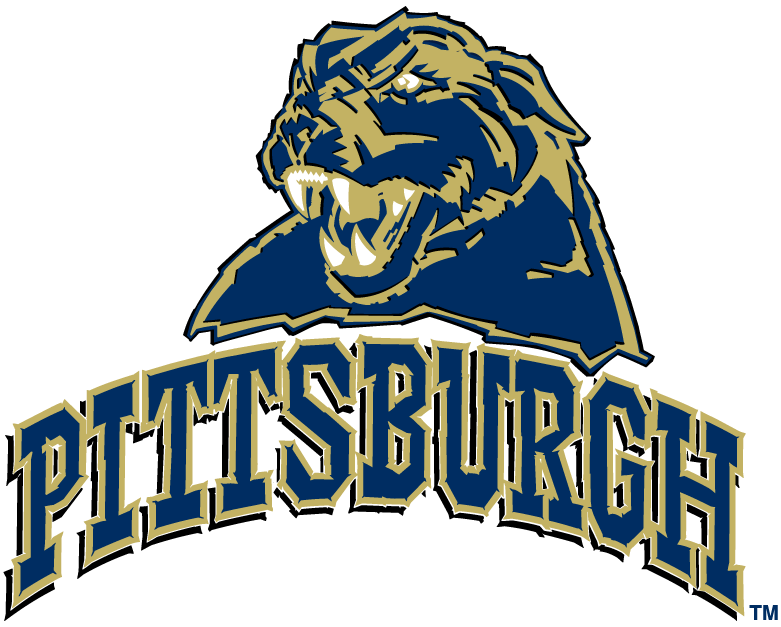 Pittsburgh Panthers Primary Logo Growling Panther Over Script