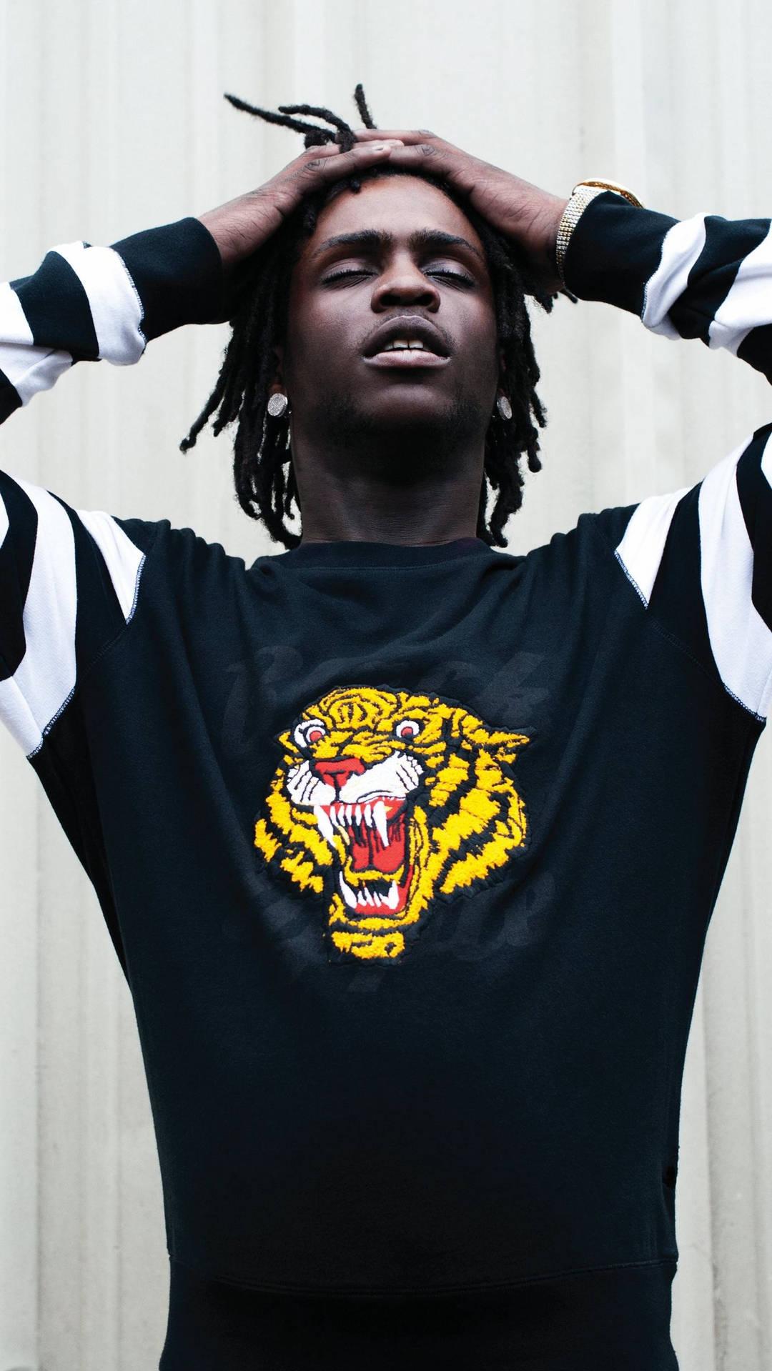 Chief Keef Hands Up Pose Wallpaper