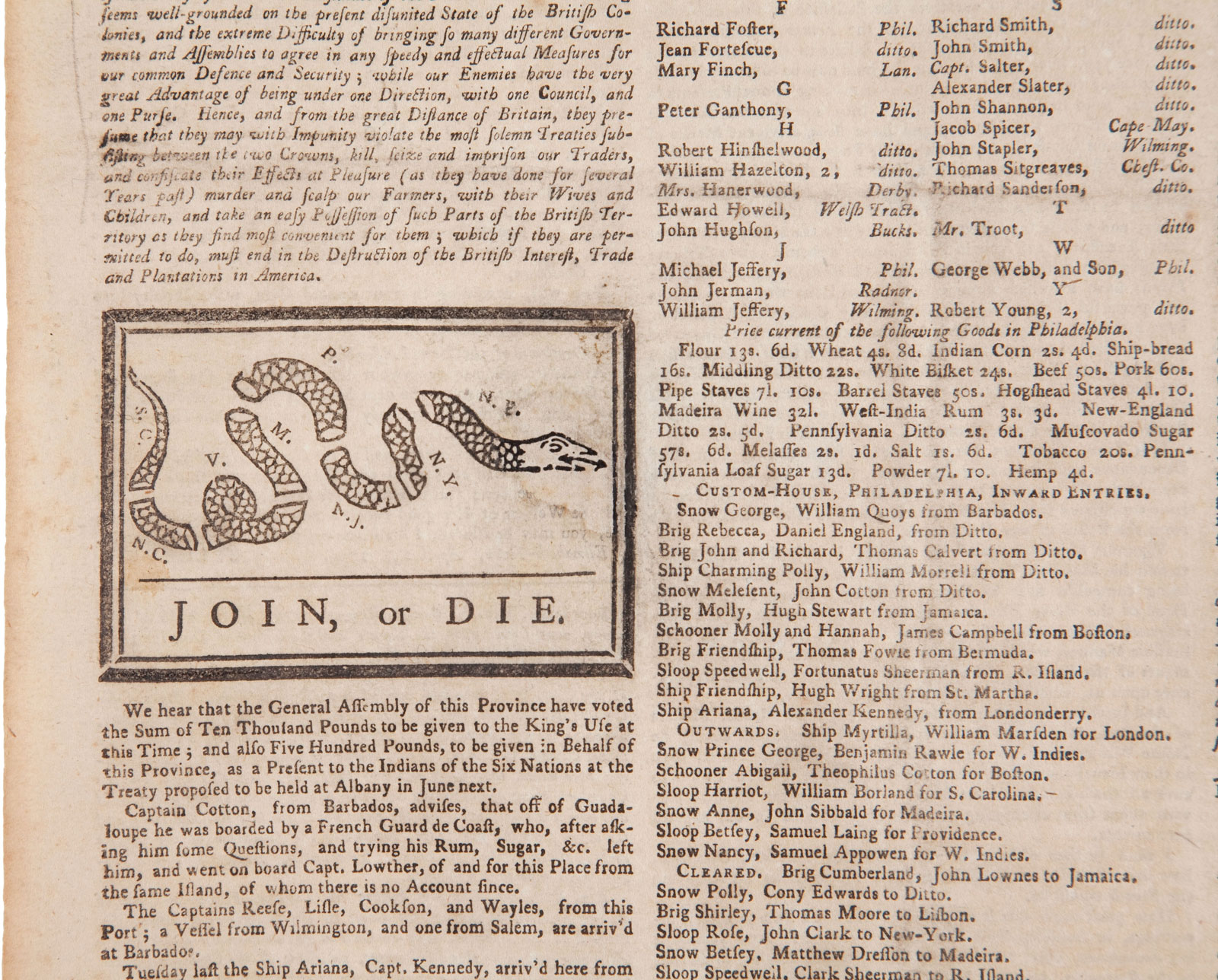 Benjamin Franklin S Join Or Die Cartoon Expected To Fetch