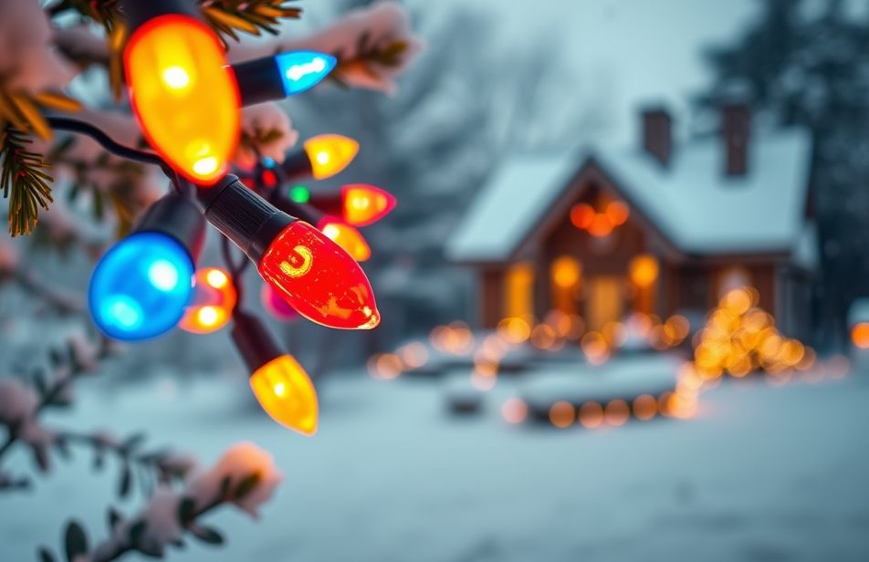 Blinking Christmas Lights Wallpaper