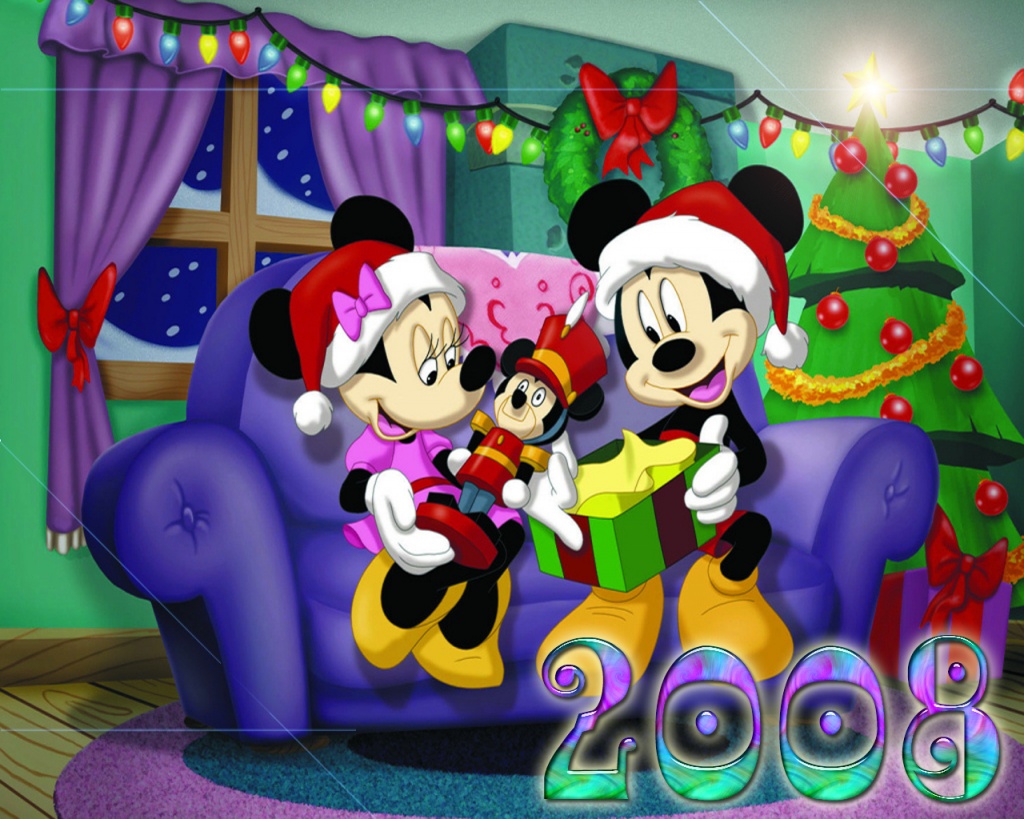 Christmas Animals Wallpaper Mickey Mouse