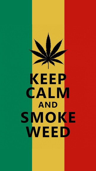 Keep Calm Smoke Weed iPhone Wallpaper