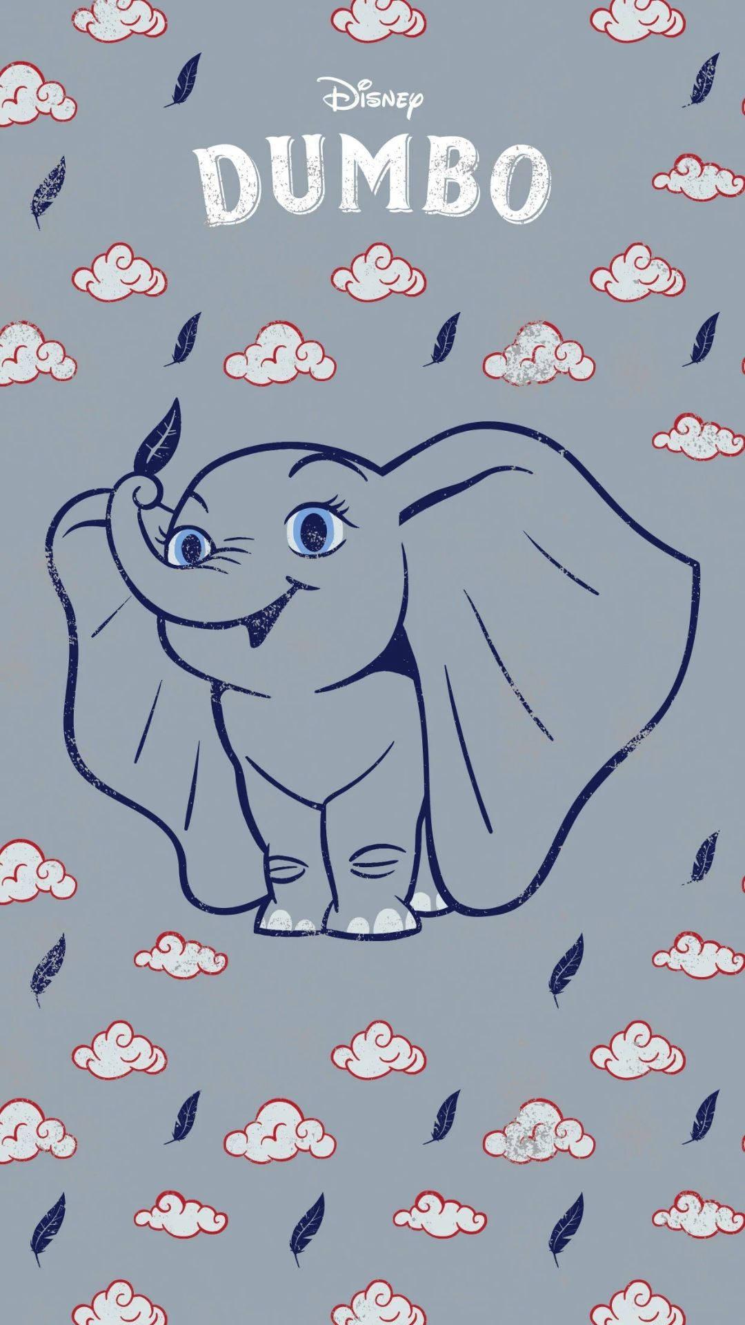 Download Dumbo With Black Feathers Wallpaper