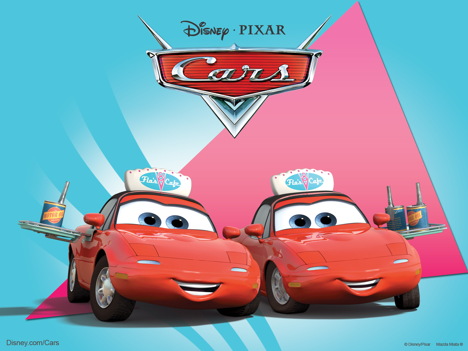Mia and Tia from Disney Pixar movie Cars wallpaper