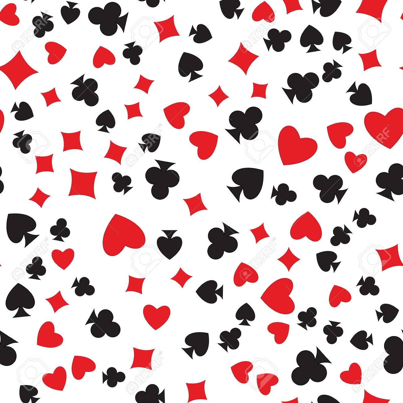 Free download Playing Cards Suits Seamless Pattern Random Placed Heart ...