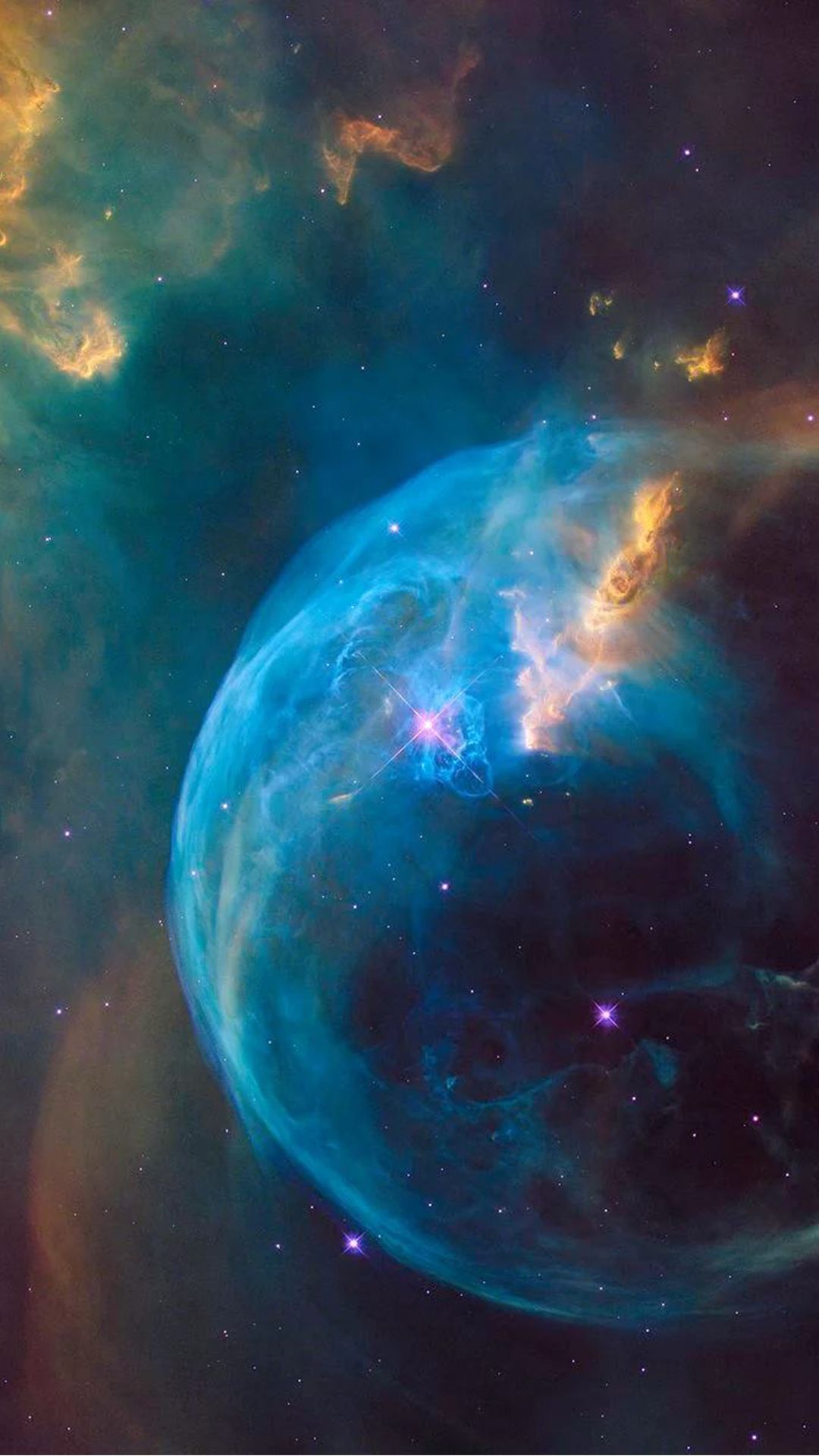 Hubble Supernova Bubble Explosion iPhone HD Wallpaper