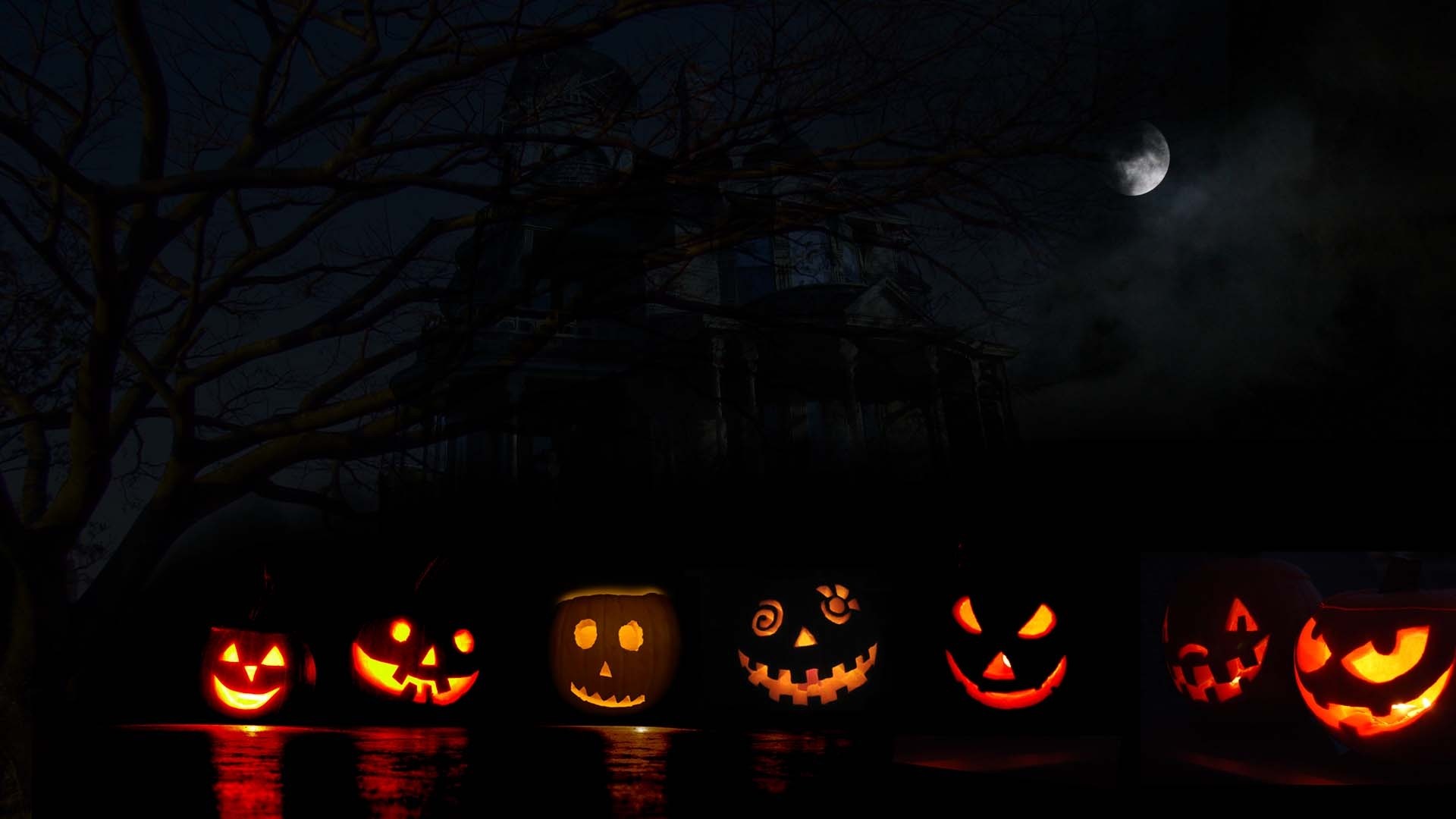 Halloween Pumpkins Android iPhone Xs Mac Pc HD Wallpaper