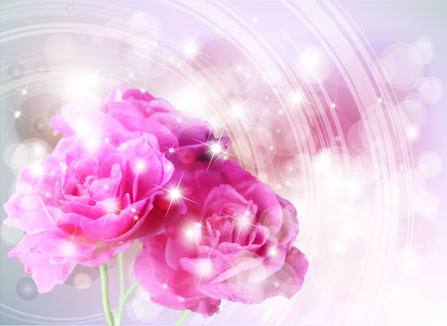 Light Pink Flower Background Points of light background