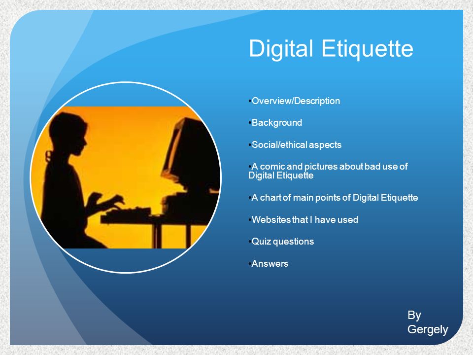 Digital Etiquette Over Description Background Social Ethical