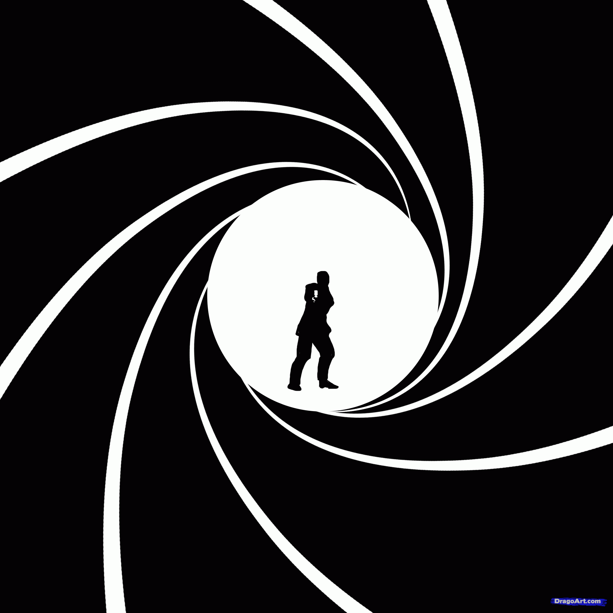 James Bond Barrel How To Draw