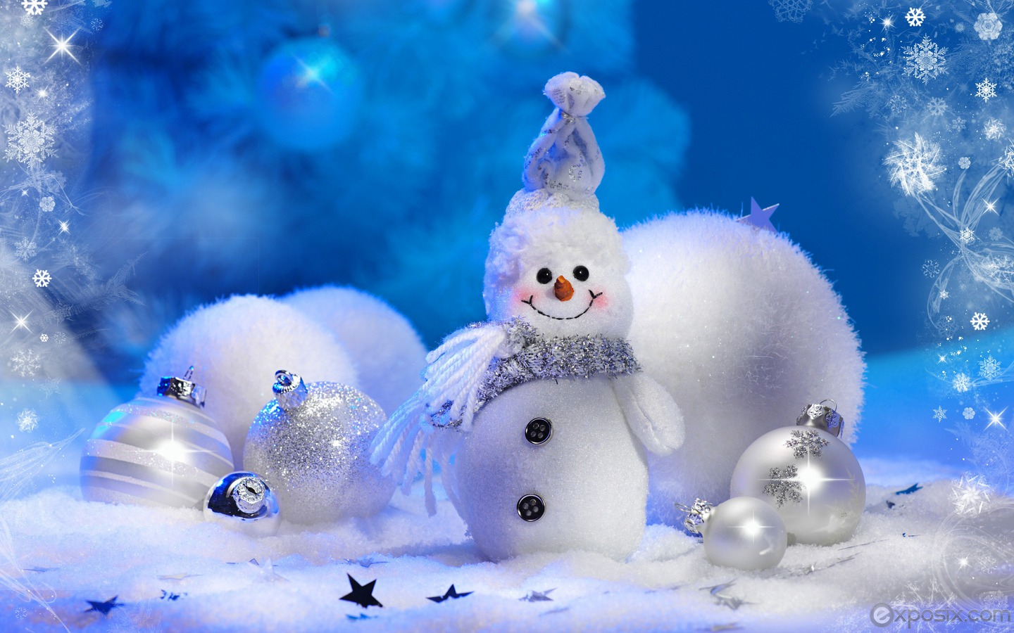 Christmas Wallpaper Snowman Thumb