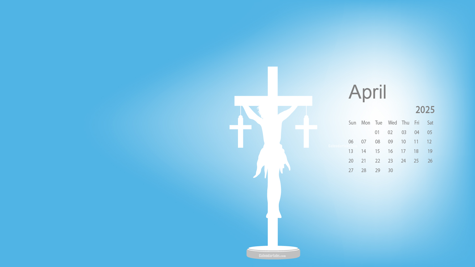April Desktop Wallpaper Calendar