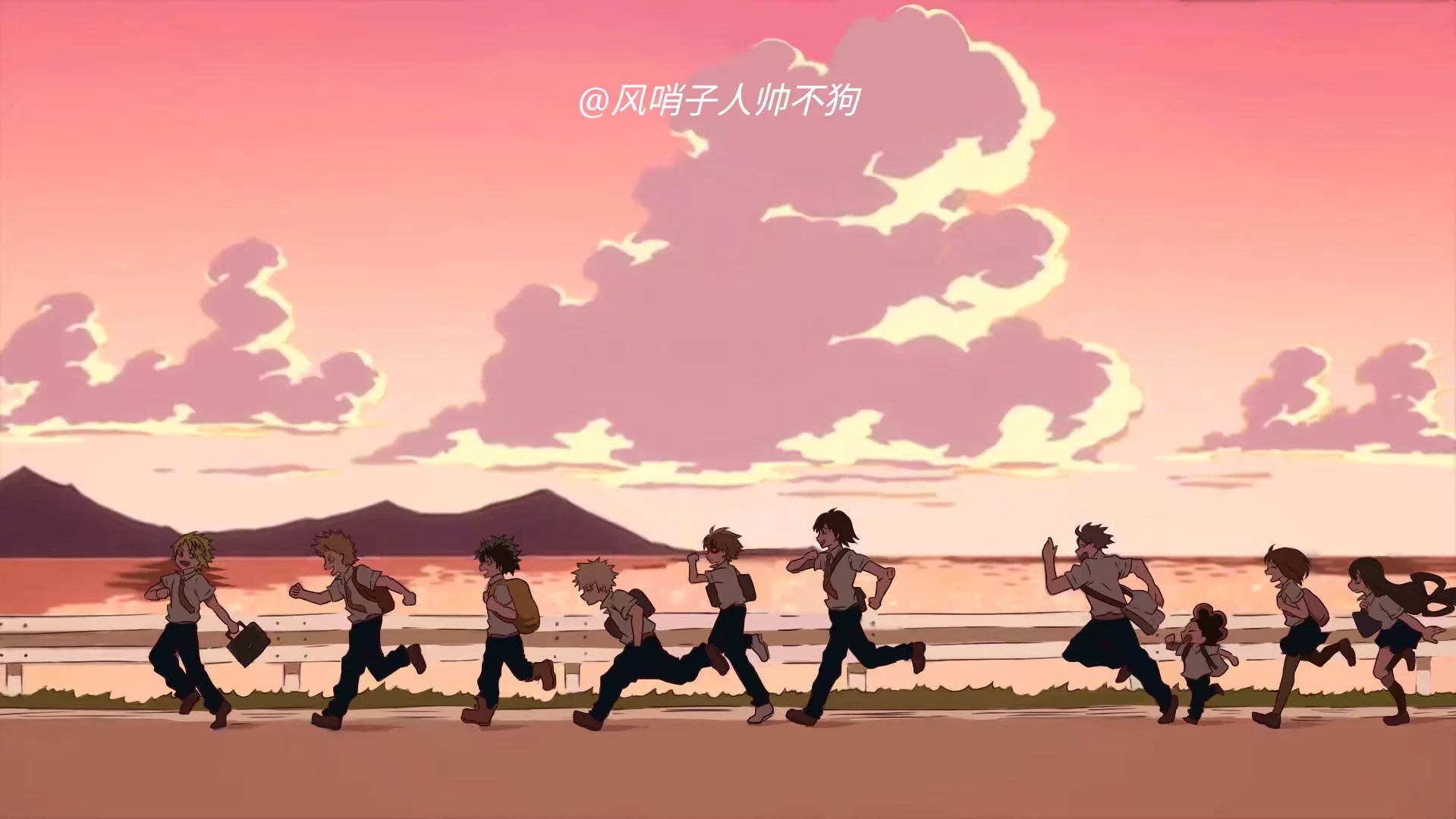 My Hero Academia HD Anime Wallpaper Dynamic Sunset Run