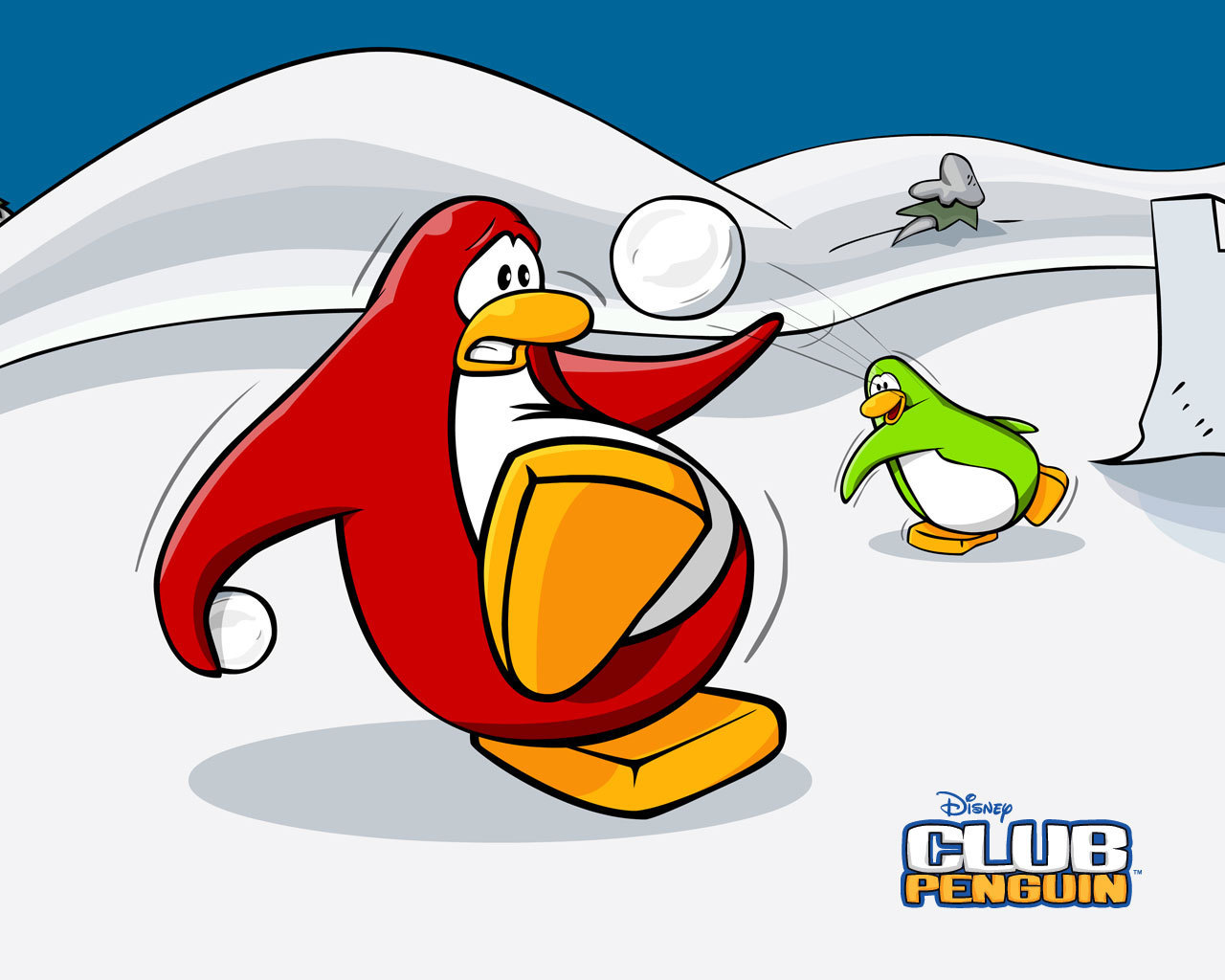 Club Penguin Image A Funny Snowball Fight HD Wallpaper And