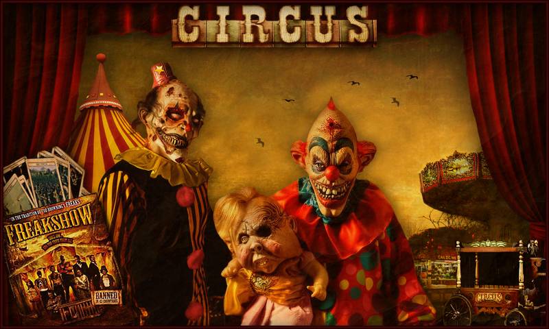 Wallpaper Background Evil Clowns Circus Le Freak Mobile