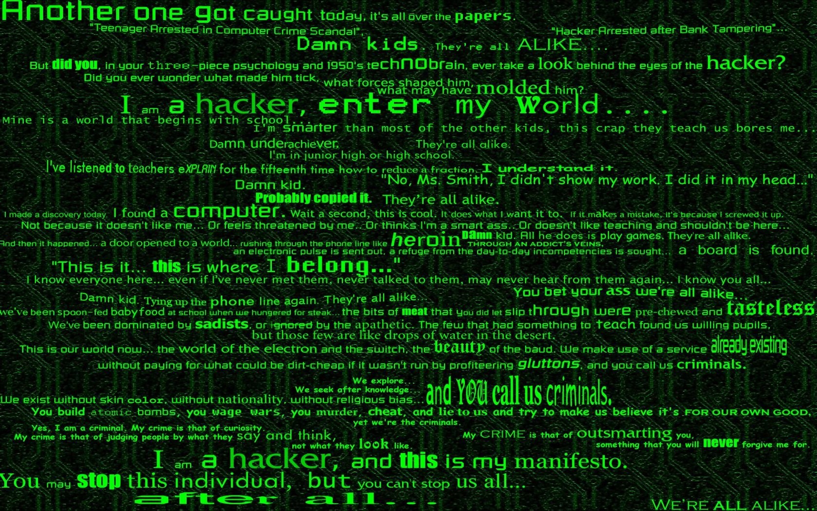 Hacker Puter Wallpaper Desktop Background Id