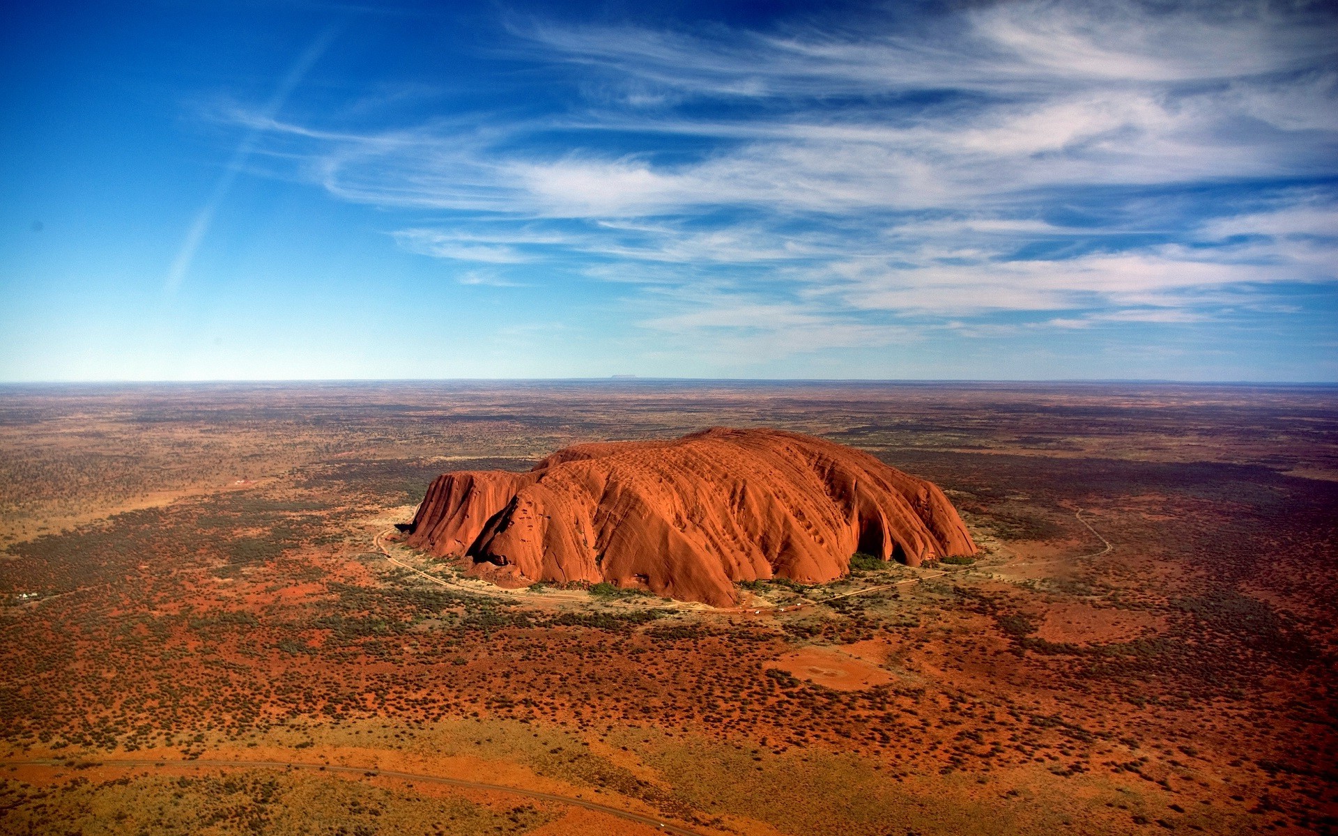 Nature Landscape Uluru Australia Rock Desert Ayers
