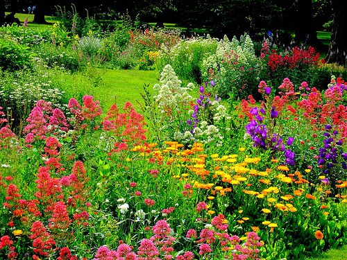 Georgian Style Flower Garden At Osterley Park London