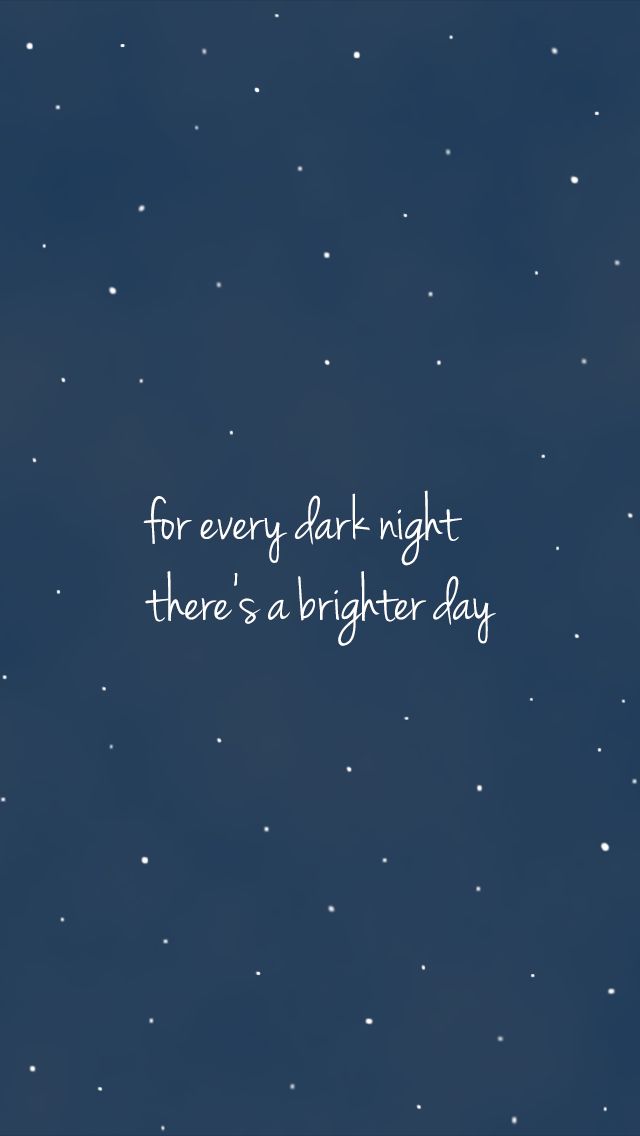 Midnight Navy Blue Stars Sky Brighter Day iPhone