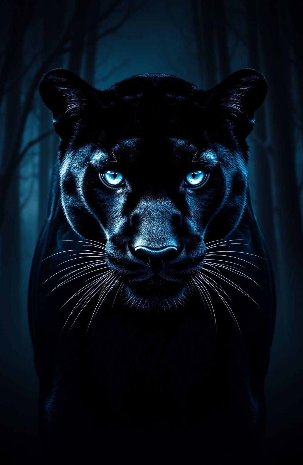 Black Panther Blue Eyes Wallpaper