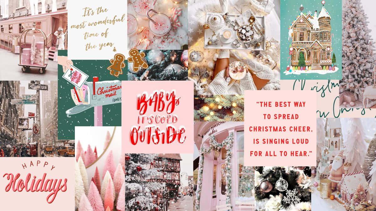 A Festive Christmas Collage For Your Laptop Wallpaper