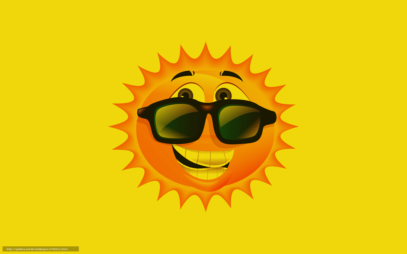 Wallpaper Sun Glasses Yellow Smile Desktop