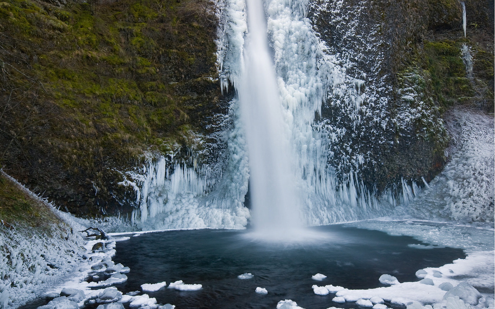 Frozen Waterfall Desktop Pc And Mac Wallpaper