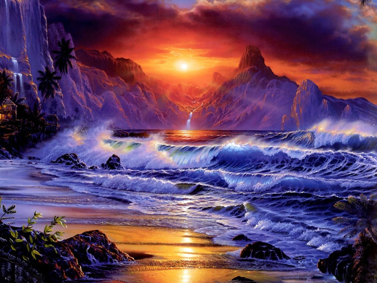 Amazing Fantasy Sunset Puter Desktop Wallpaper