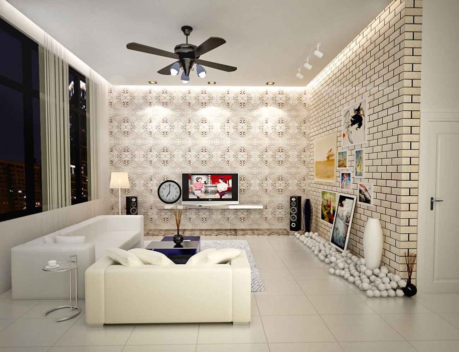Modern Wallpaper Design In Living Room
