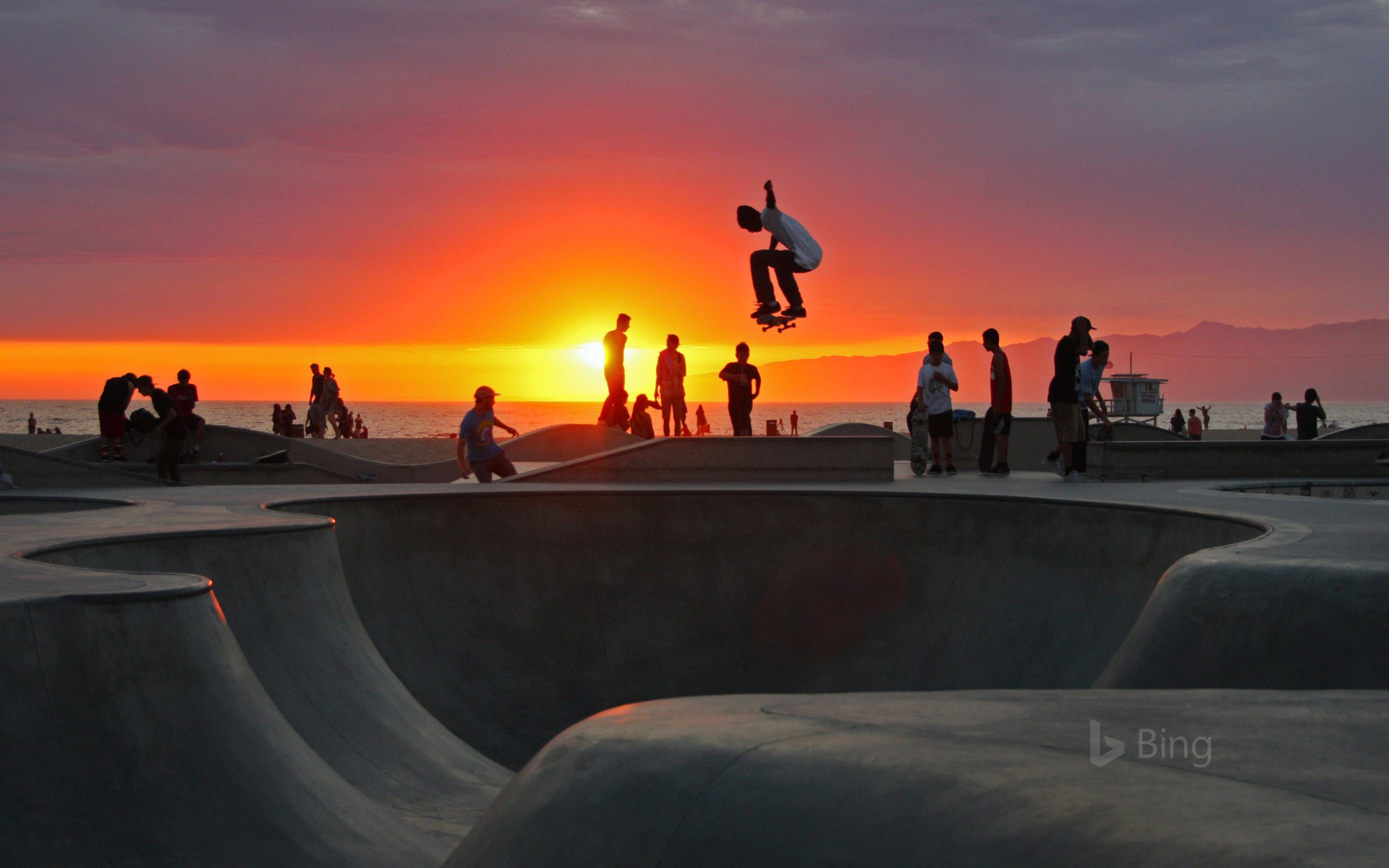 Skateboarding At Venice Beach California Mgs Moment Getty