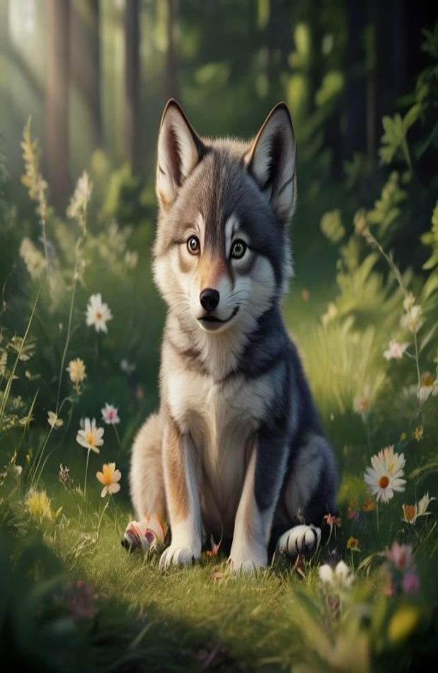Baby Wolf Wallpaper
