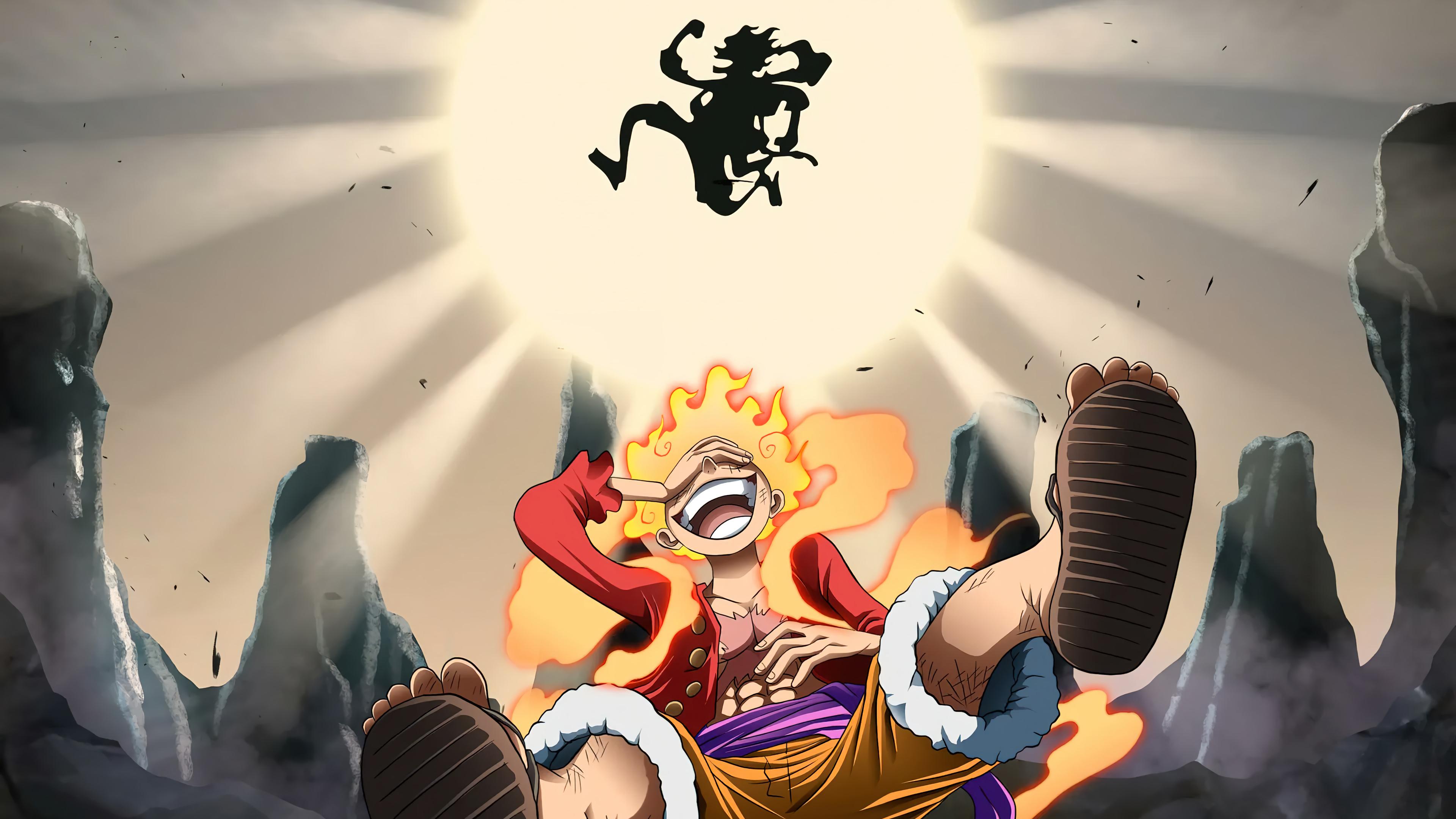 Luffy Gear Sun God Nika One Piece 4K Wallpaper iPhone HD Phone