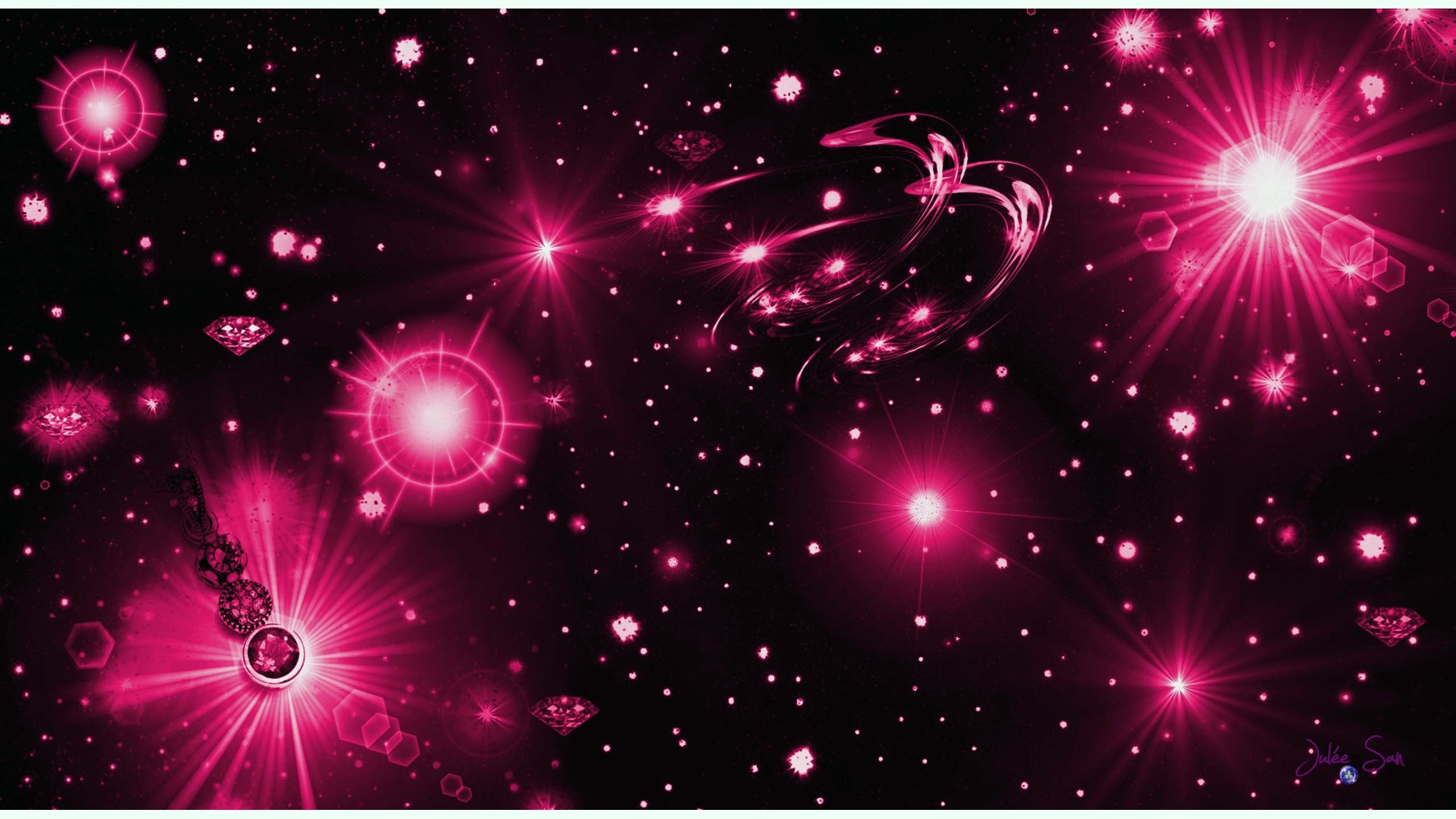 Pink Black Background Wallpaper