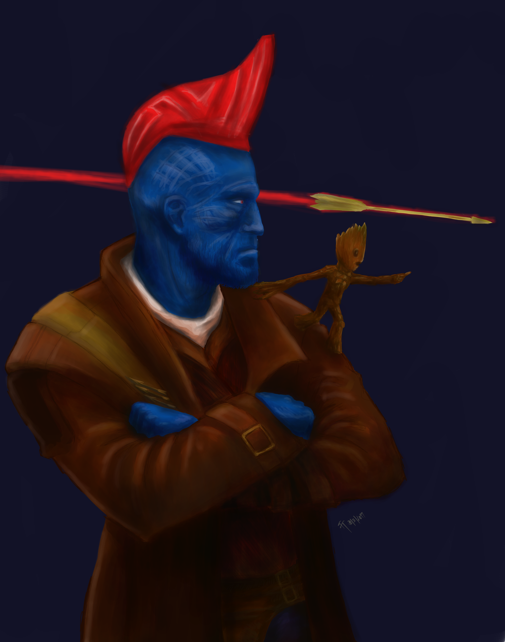 Yondu And Groot By Witchabroad