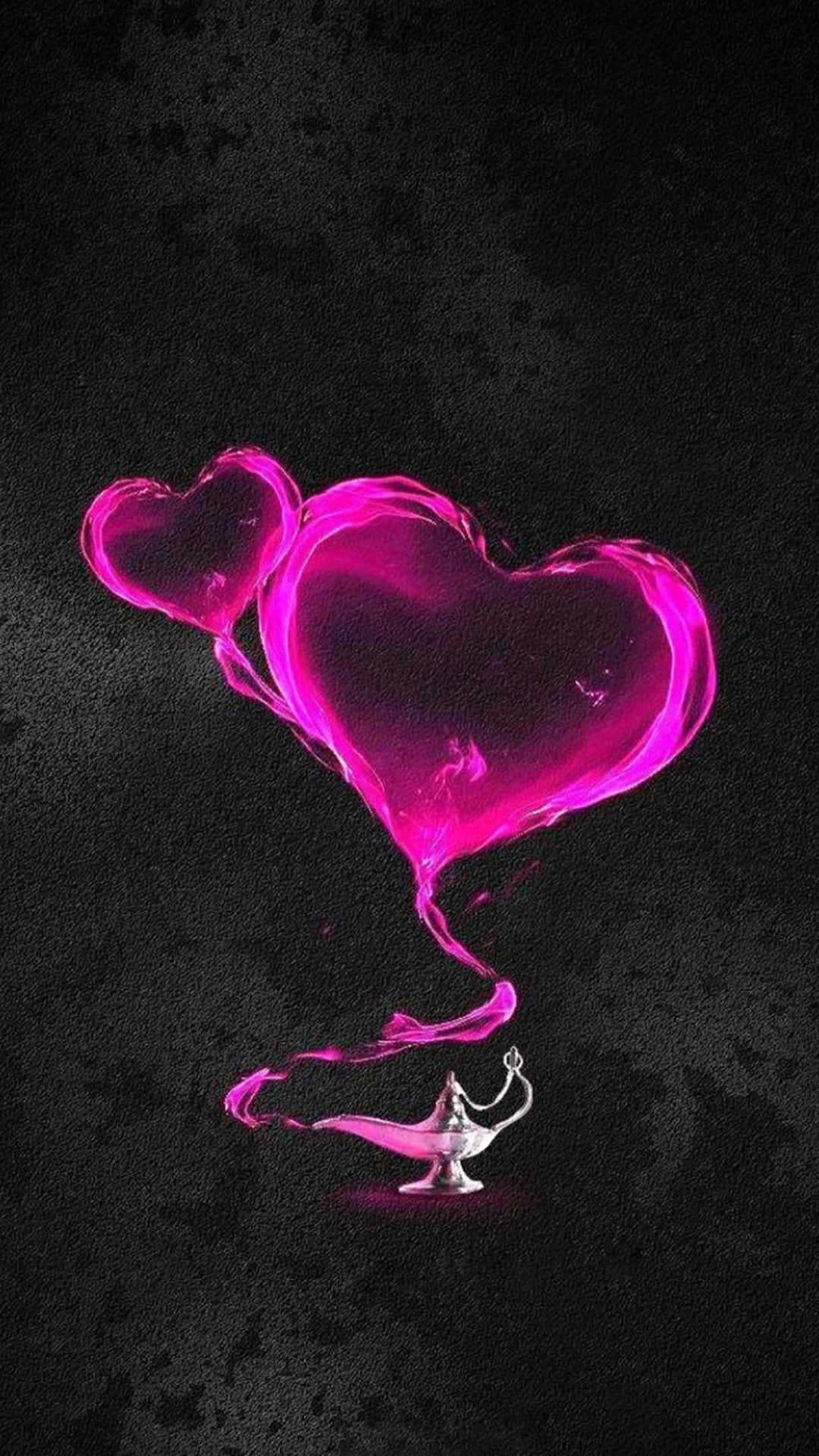 Brighten Up Your Day With Glitter Pink Hearts Wallpaper