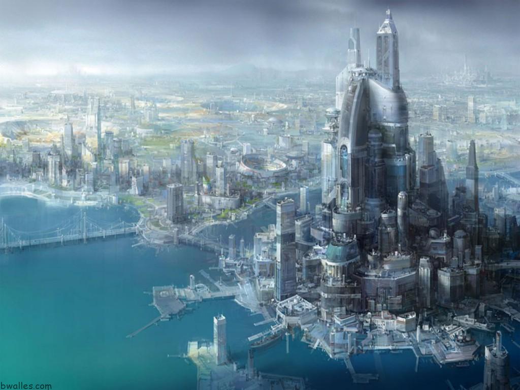 Sci Fi City Wallpaper Cities Bwalles Gallery
