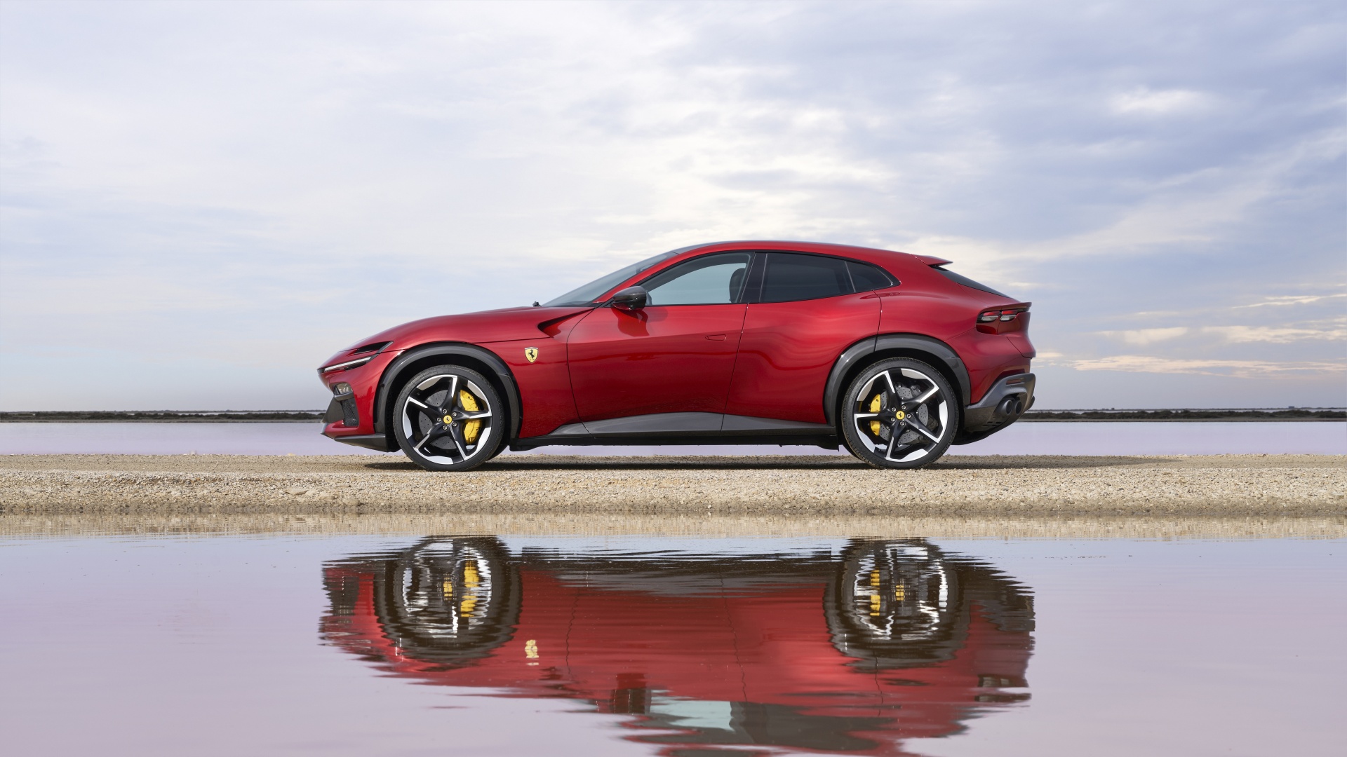 Wallpaper Ferrari Red Car Dark