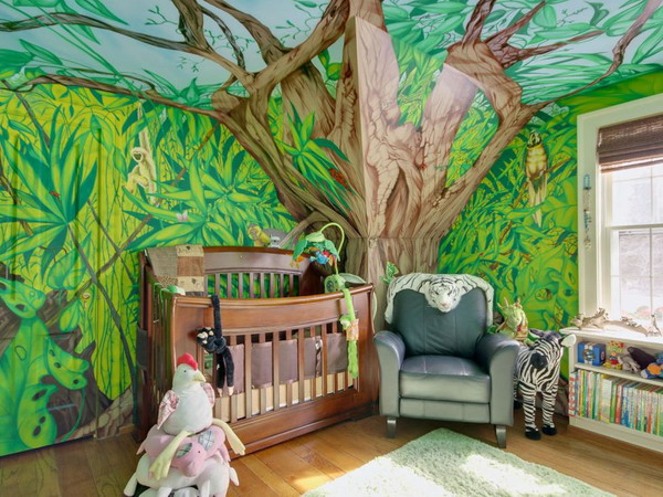 Wall stickers for children rooms in african savannah jungle style 600x450