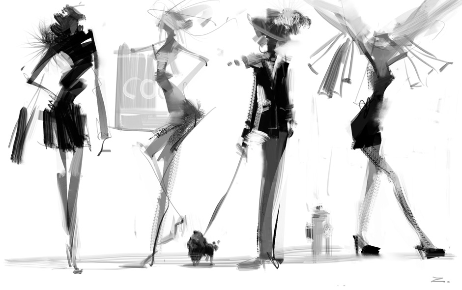 47 Fashion Sketch Wallpaper On Wallpapersafari