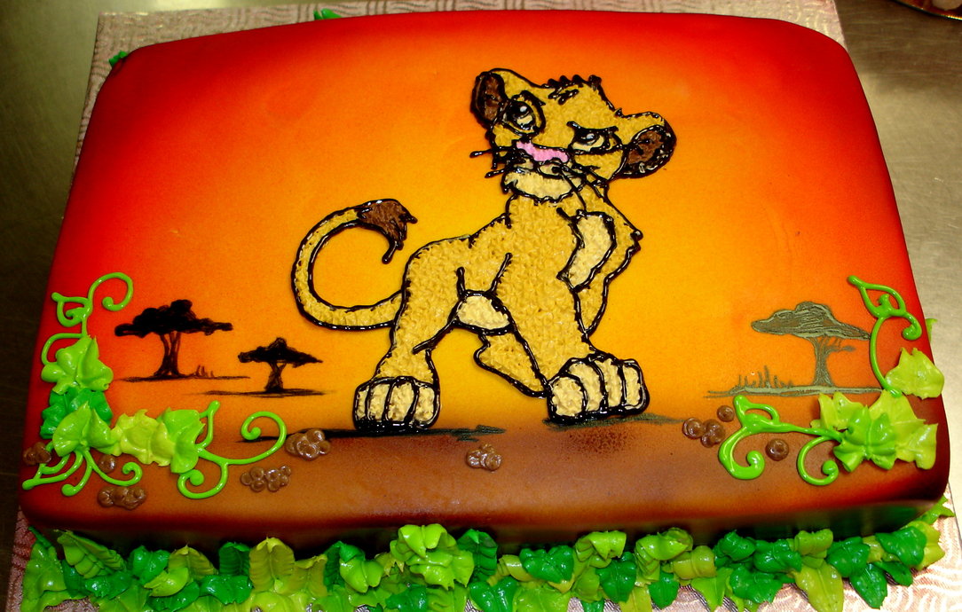 lion king cake 1 by buttercreamfantasies on