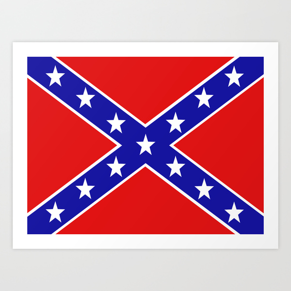 Confederate flag Art Print by PICSL8 Society6