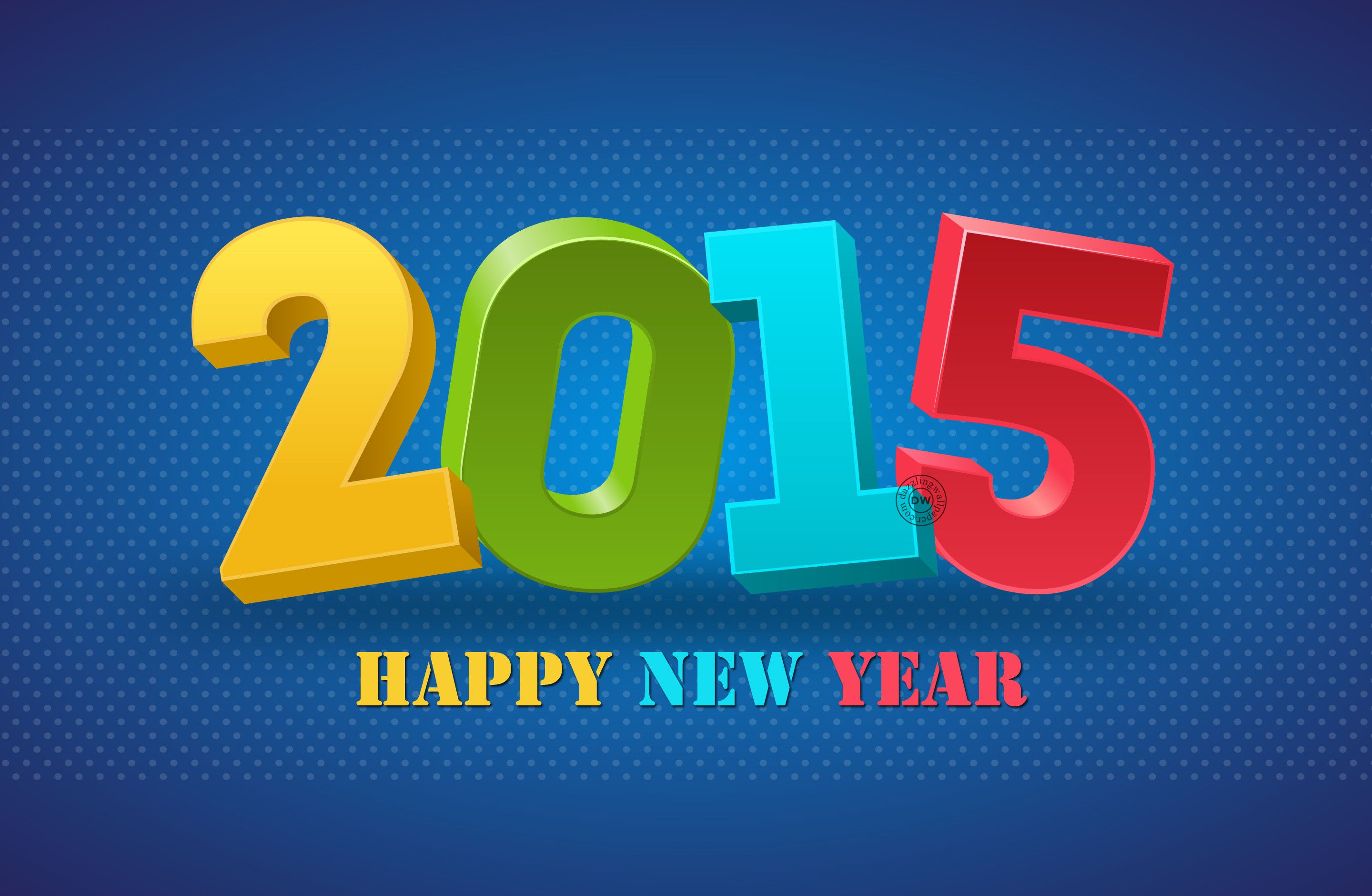 Happy New Year 2015 Design 2d Wallpaper Backgr 6874 Wallpaper