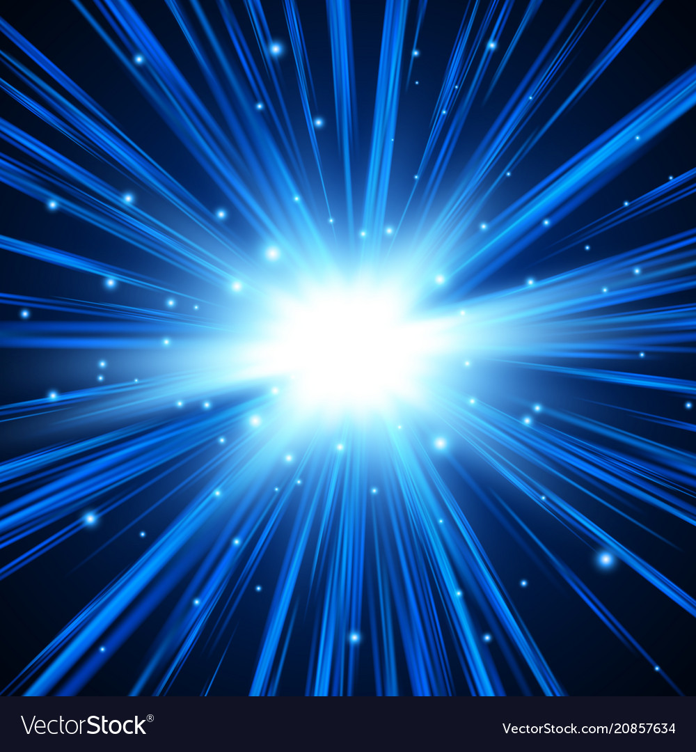 Blue Explosion Background With Rays Royalty Vector