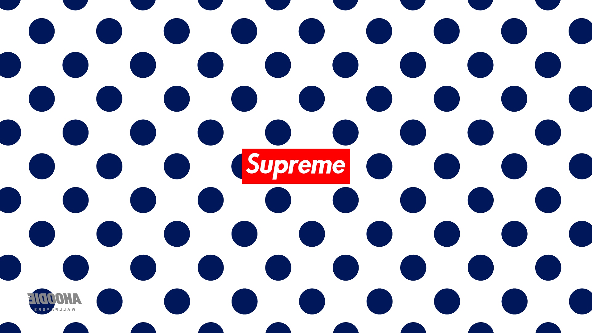 Supreme Polka Dot Logo Free Wallpaper Backgrounds