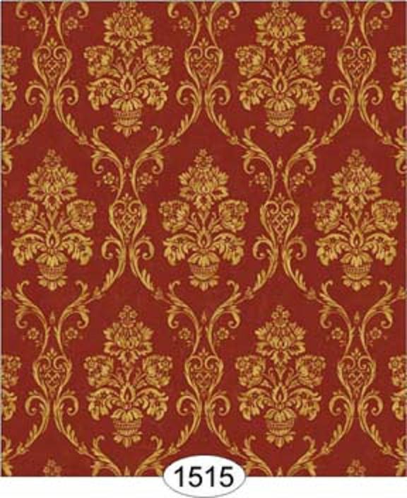 Details About Dollhouse Miniature Wallpaper Camilla Damask In Gold On