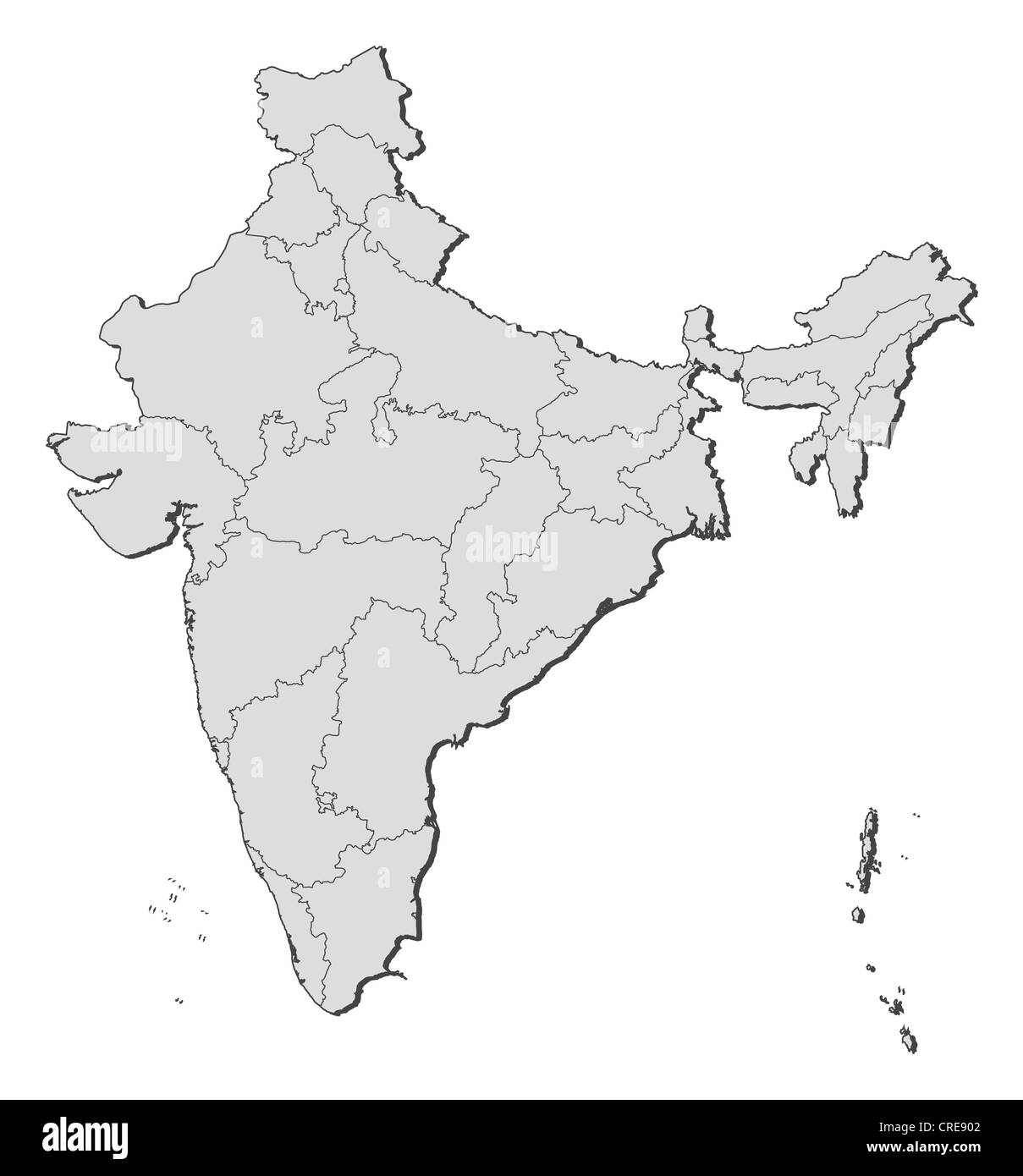 India country outline Black and White Stock Photos Images   Page