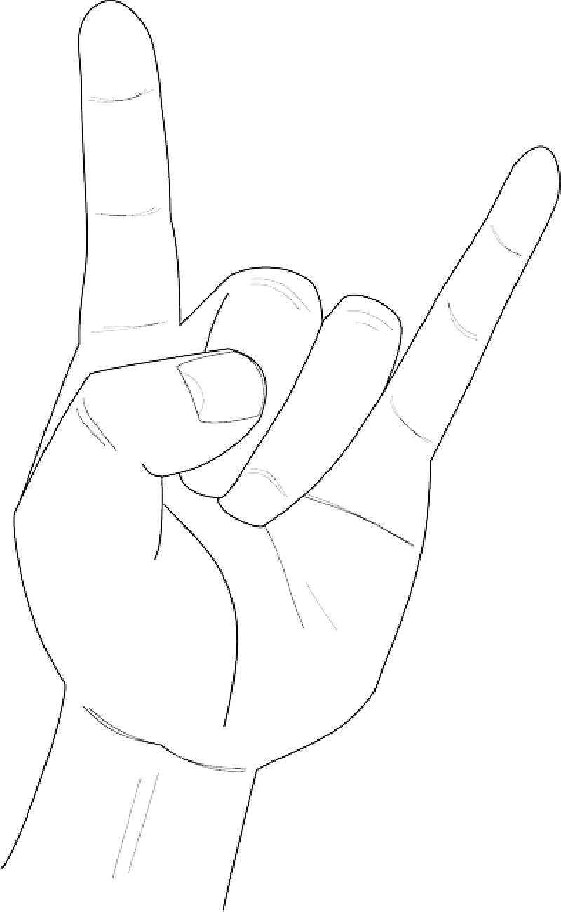 Heavy Metal Horns Music Rock Gesture Hand Public Domain