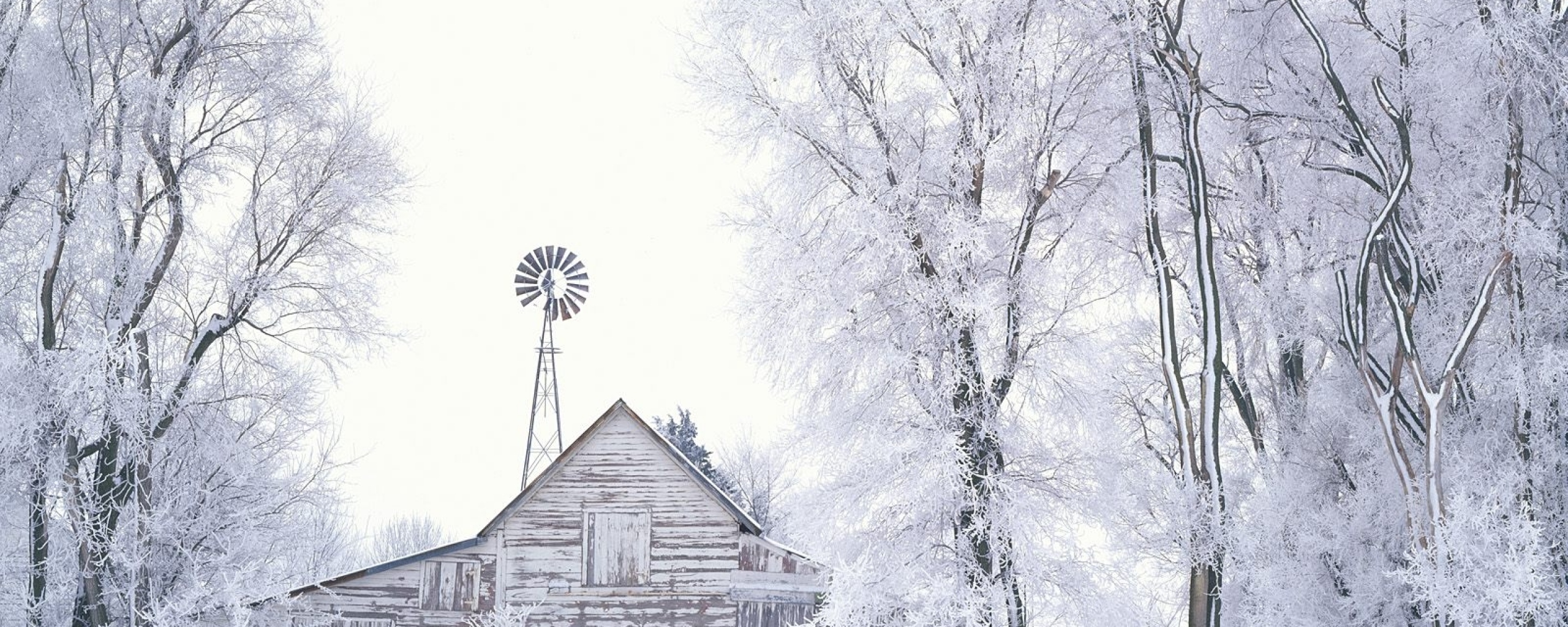 Wallpaper Winter Snow House