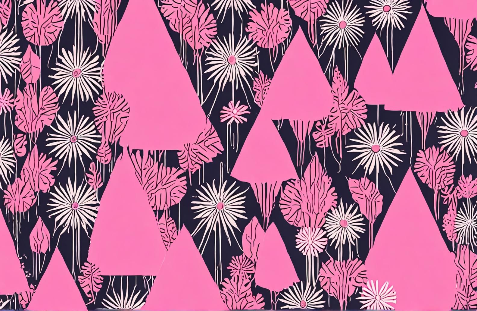 Pink Collage Computer Wallpaper