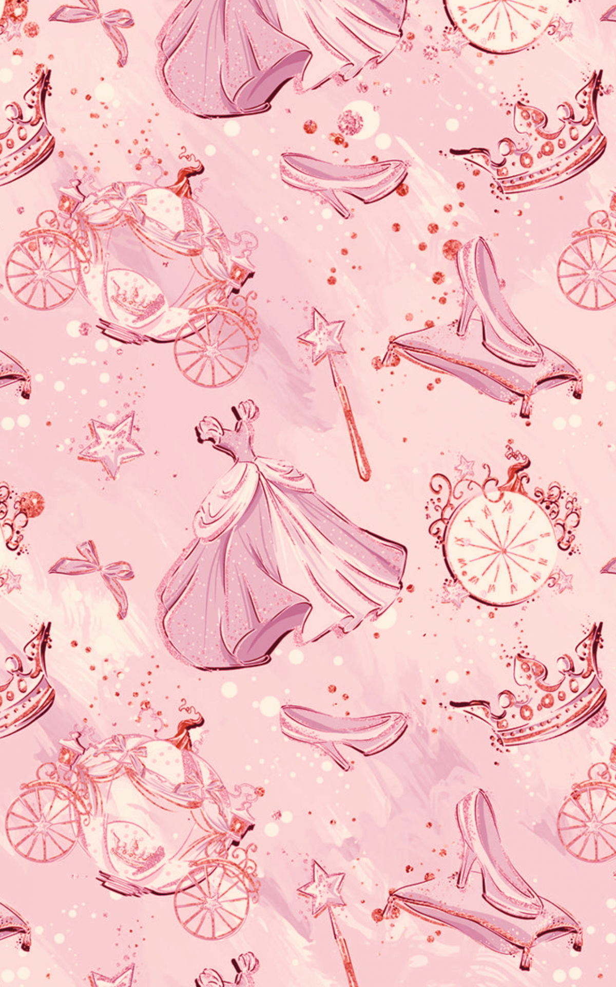 Pink Cinderella iPhone Wallpaper